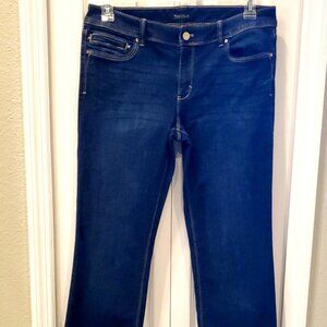 White House Black Market Women's Dark Wash Bootcut Denim Jeans Size 10R
